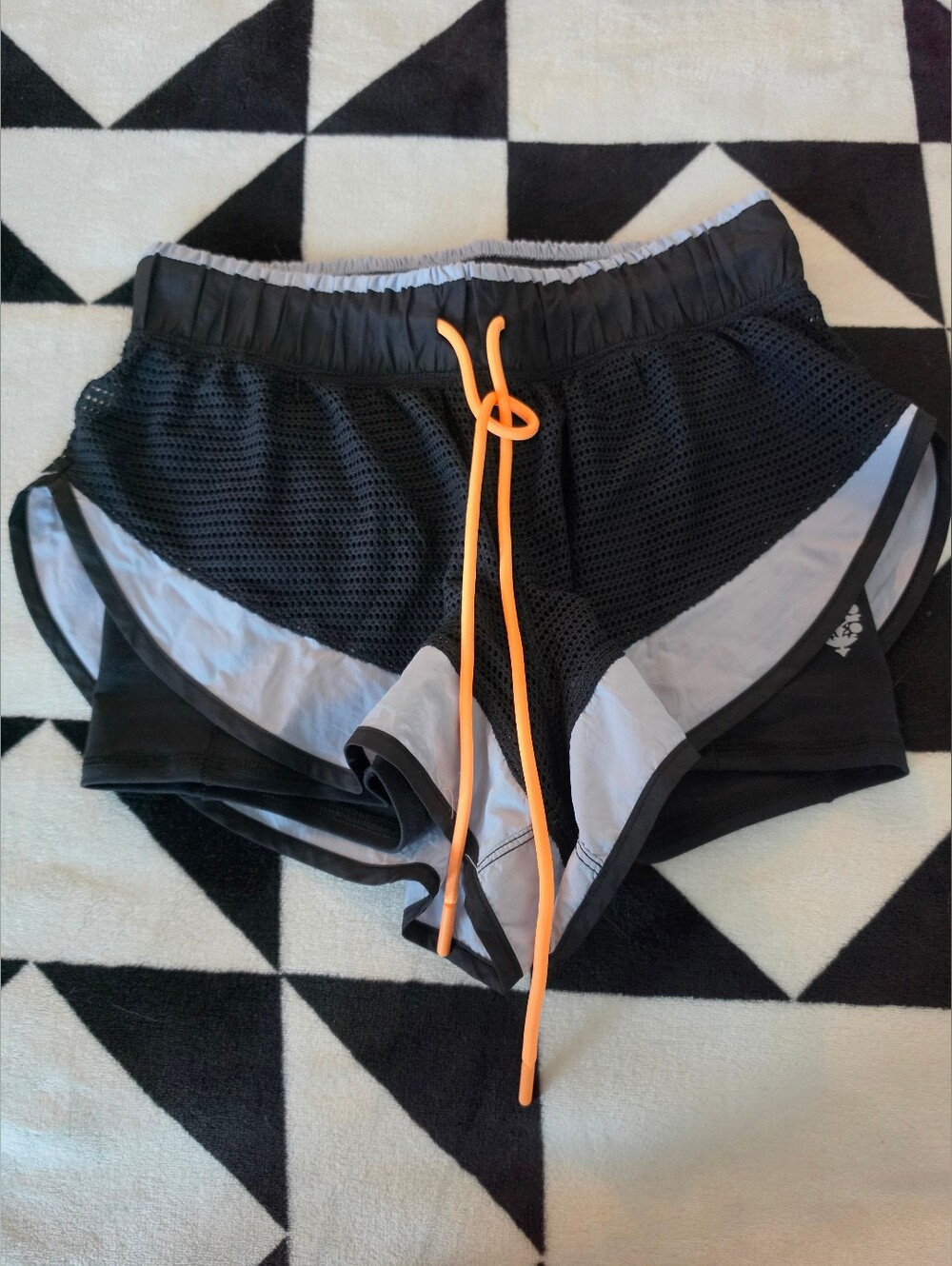 FP Movement by Free People Black Athletic Shorts with Striped Waistband XS